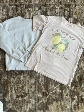 Cat & Jack Girls size Large Oversized Graphic Tee and Pullover Top